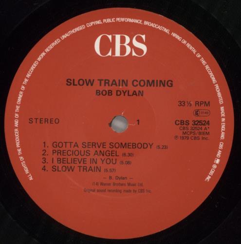 Bob Dylan Slow Train Coming vinyl LP album (LP record) UK DYLLPSL542851