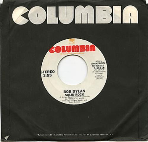 Bob Dylan Solid Rock 7" vinyl single (7 inch record / 45) US DYL07SO100525