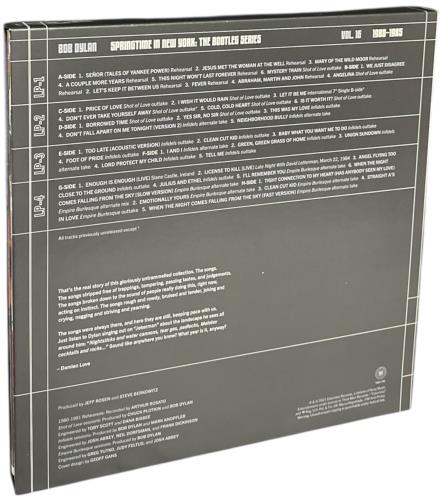 Bob Dylan Springtime In New York: The Bootleg Series Vol. 16 19801985 Vinyl Box Set US DYLVXSP872808