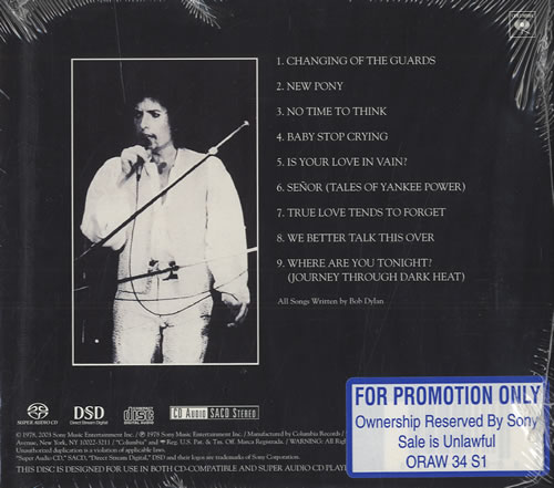 Bob Dylan Street Legal CD album (CDLP) US DYLCDST435319