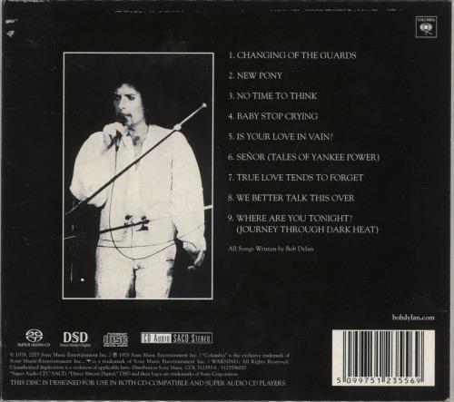 Bob Dylan Street Legal super audio CD SACD UK DYLSAST872894