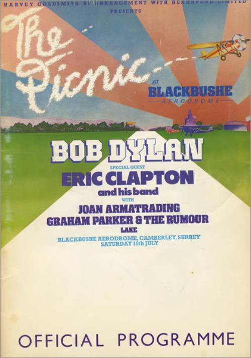 Bob Dylan The Picnic At Blackbushe Aerodrome + T-shirt tour programme UK DYLTRTH471525