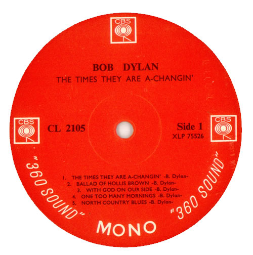 Bob Dylan The Times They Are A-Changin' - 2nd + S/S vinyl LP album (LP record) US DYLLPTH528285