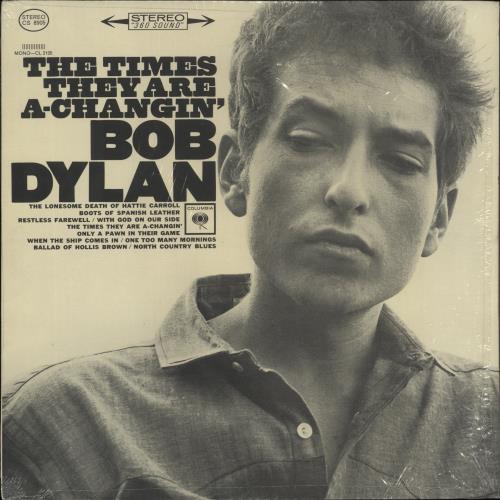 Bob Dylan The Times They Are A-Changin' - Two Eye label - Shrink vinyl LP album (LP record) US DYLLPTH863480