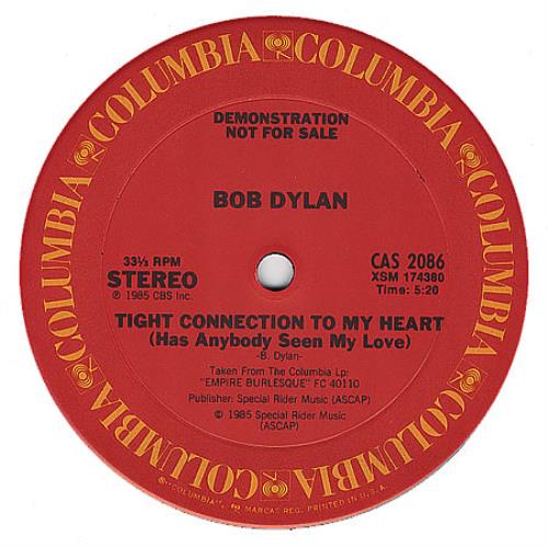 Bob Dylan Tight Connection To My Heart 12" vinyl single (12 inch record / Maxi-single) US DYL12TI32862