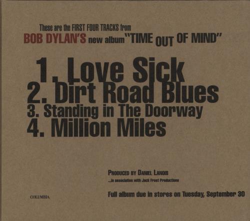 Bob Dylan Time Out Of Mind Sampler CD single (CD5 / 5") US DYLC5TI98964