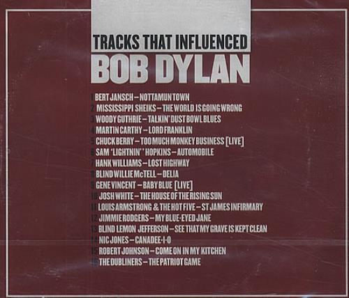 Bob Dylan Tracks That Influenced Bob Dylan CD album (CDLP) UK DYLCDTR453961