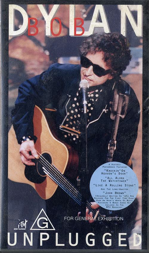 Bob Dylan Unplugged video (VHS or PAL or NTSC) Australian DYLVIUN559432