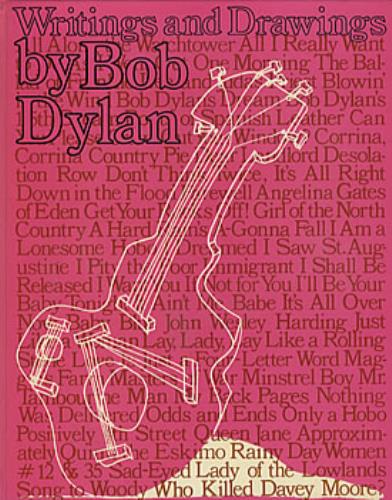Bob Dylan Writings And Drawings book UK DYLBKWR317751