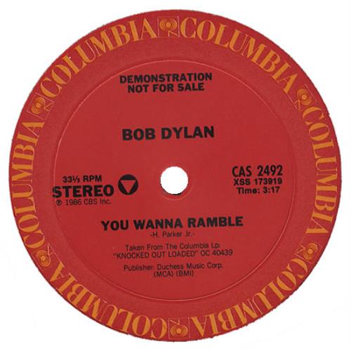 Bob Dylan You Wanna Ramble 12" vinyl single (12 inch record / Maxi-single) US DYL12YO22798