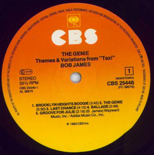 Bob James The Genie - Themes & Variations From The TV Series 'Taxi' vinyl LP album (LP record) Dutch BOJLPTH826761