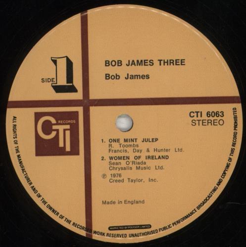 Bob James Three - 1st vinyl LP album (LP record) UK BOJLPTH562515