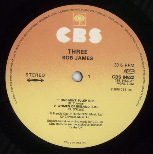 Bob James Three vinyl LP album (LP record) UK BOJLPTH478078