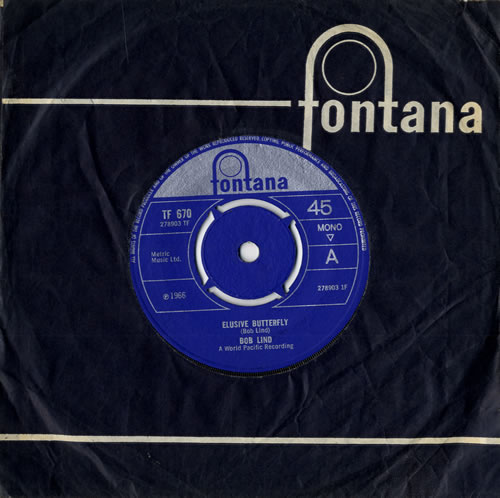 Bob Lind Elusive Butterfly - 4pr 7" vinyl single (7 inch record / 45) UK OBD07EL294730