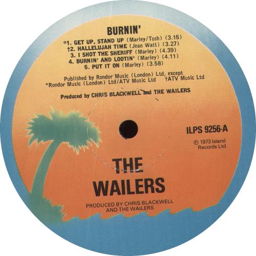 Bob Marley & The Wailers Burnin' - 2nd vinyl LP album (LP record) UK BMLLPBU709550