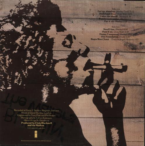 Bob Marley & The Wailers Burnin' - 2nd vinyl LP album (LP record) UK BMLLPBU709550