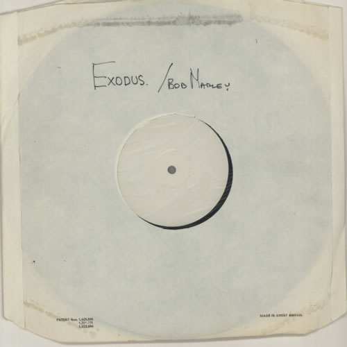 Bob Marley & The Wailers Exodus - White Label 12" vinyl single (12 inch record / Maxi-single) UK BML12EX622881