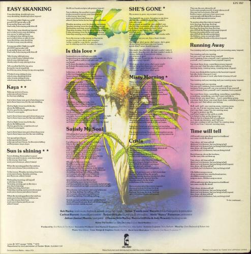 Bob Marley & The Wailers Kaya - 1st - EX vinyl LP album (LP record) UK BMLLPKA791886