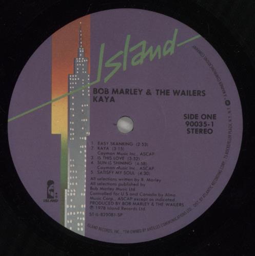Bob Marley & The Wailers Kaya vinyl LP album (LP record) US BMLLPKA711558