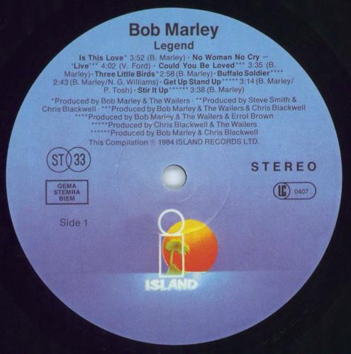 Bob Marley & The Wailers Legend - 180 Gram - Stickered Shrink vinyl LP album (LP record) UK BMLLPLE785735