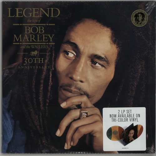 Bob Marley & The Wailers Legend - The Best Of - Tri-colour vinyl - Sealed 2-LP vinyl record set (Double LP Album) US BML2LLE642182