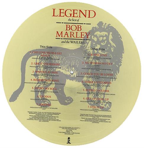 Bob Marley & The Wailers Legend The Best Of picture disc LP (vinyl picture disc album) UK BMLPDLE45366