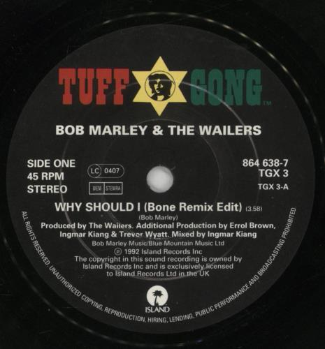 Bob Marley & The Wailers Why Should I 7" vinyl single (7 inch record / 45) UK BML07WH159156
