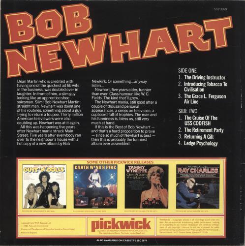 Bob Newhart Bob Newhart vinyl LP album (LP record) UK NHTLPBO691984