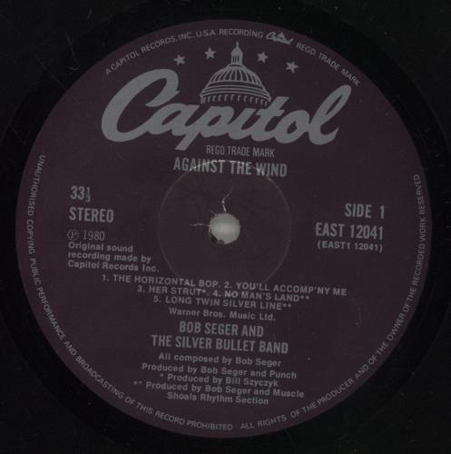 Bob Seger Against The Wind - EX vinyl LP album (LP record) UK SEGLPAG887836