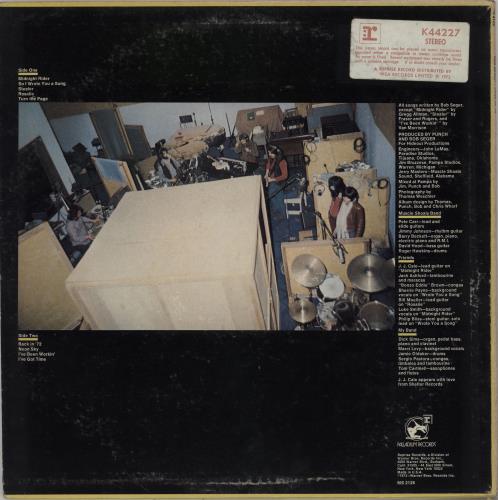 Bob Seger Back In '72 - US Sleeve vinyl LP album (LP record) US SEGLPBA754487