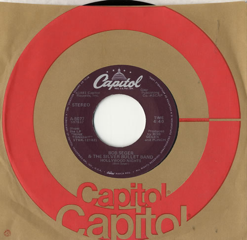 Bob Seger Hollywood Nights 7" vinyl single (7 inch record / 45) US SEG07HO604078