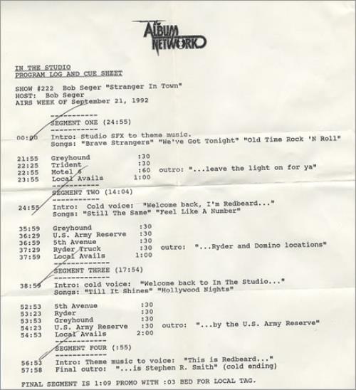 Bob Seger In The Studio - Stranger In Town CD album (CDLP) US SEGCDIN154380