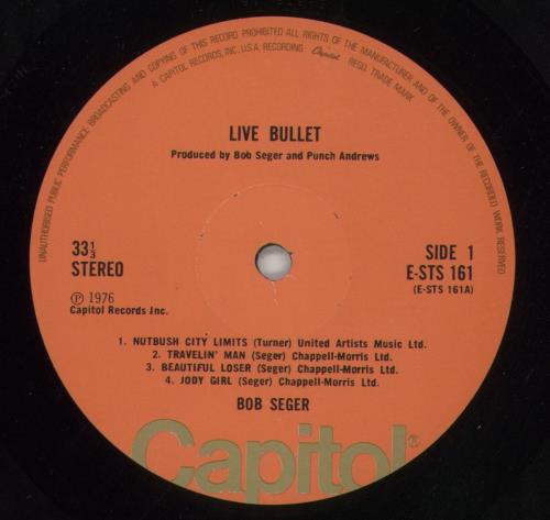 Bob Seger 'Live' Bullet 2-LP vinyl record set (Double LP Album) UK SEG2LLI309246