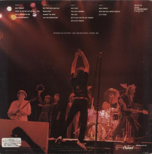 Bob Seger Nine Tonight 2-LP vinyl record set (Double LP Album) UK SEG2LNI341528