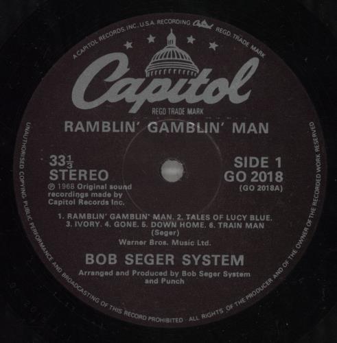 Bob Seger Ramblin' Gamblin' Man vinyl LP album (LP record) UK SEGLPRA684876