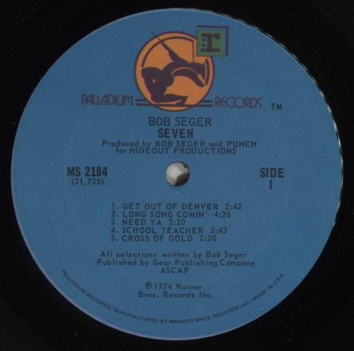 Bob Seger Seven vinyl LP album (LP record) UK SEGLPSE871950