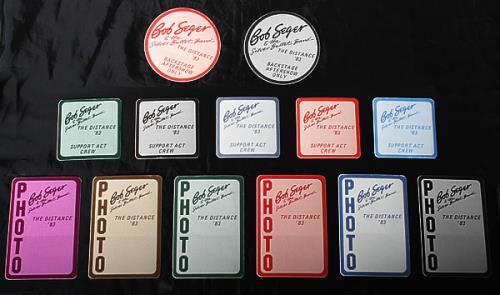 Bob Seger The Distance '83 tour pass US SEGTPTH462430