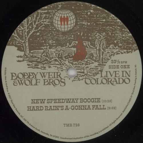 Bob Weir Live In Colorado 2-LP vinyl record set (Double LP Album) US BWE2LLI870686