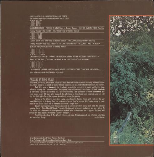 Bob Wills Fathers And Sons 2-LP vinyl record set (Double LP Album) US WIB2LFA720324