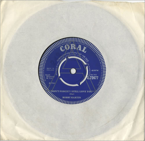 Bobbi Martin Don't Forget I Still Love You 7" vinyl single (7 inch record / 45) UK B5M07DO486718