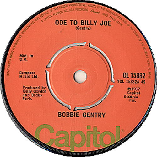 Bobbie Gentry Ode To Billy Joe 7" vinyl single (7 inch record / 45) UK GNZ07OD617001