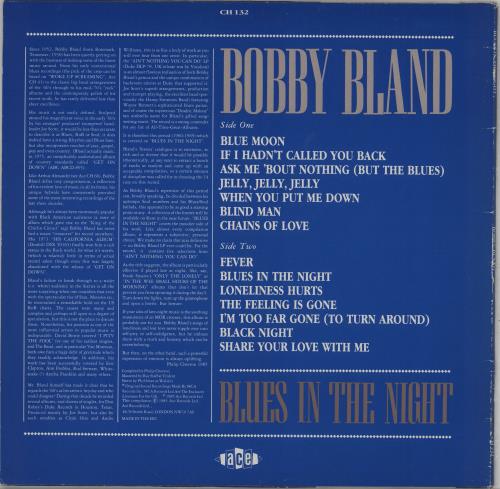 Bobby Bland Blues In The Night vinyl LP album (LP record) UK BBYLPBL763693