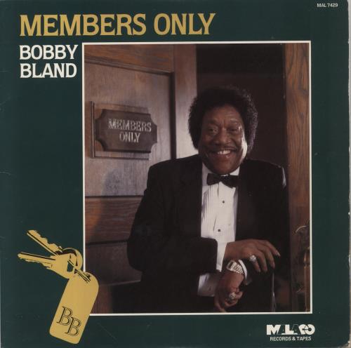 Bobby Bland Members Only vinyl LP album (LP record) US BBYLPME861802