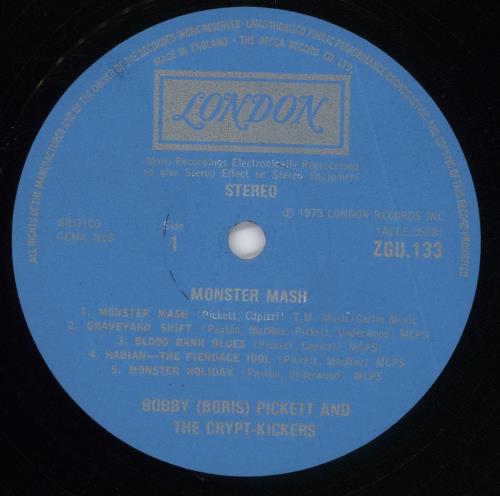 Bobby 'Boris' Pickett Monster Mash vinyl LP album (LP record) UK B7GLPMO701564