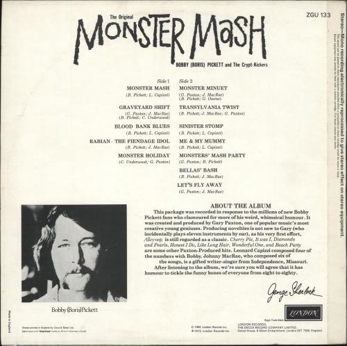 Bobby 'Boris' Pickett Monster Mash vinyl LP album (LP record) UK B7GLPMO701564