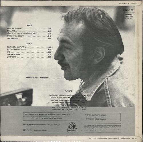 Bobby Darin Commitment vinyl LP album (LP record) UK BD-LPCO790333