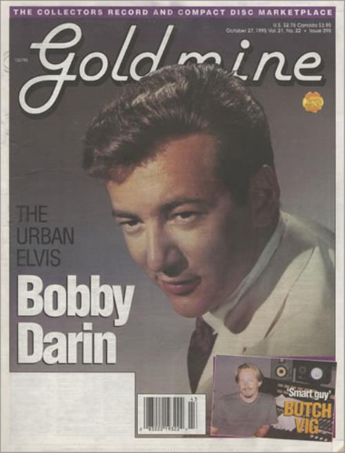 Bobby Darin Goldmine - October 1995 magazine US BD-MAGO406494
