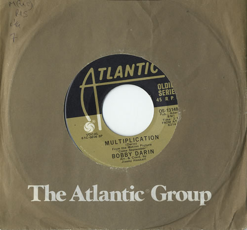 Bobby Darin Multiplication 7" vinyl single (7 inch record / 45) US BD-07MU511834
