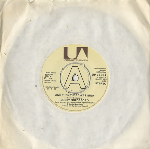 Bobby Goldsboro And Then There Was Gina 7" vinyl single (7 inch record / 45) UK G0L07AN469175