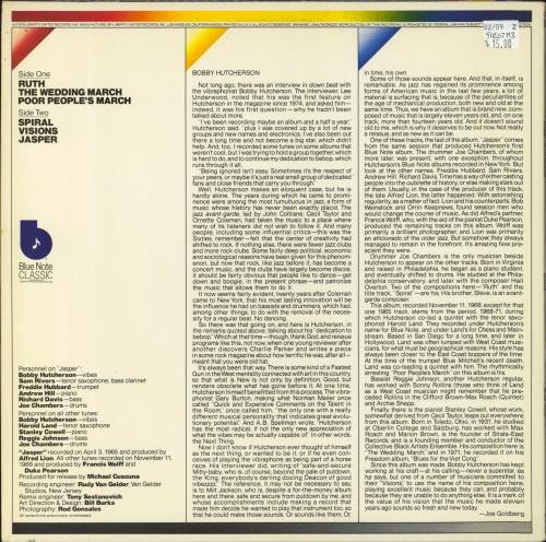 Bobby Hutcherson Spiral vinyl LP album (LP record) US HTNLPSP795517